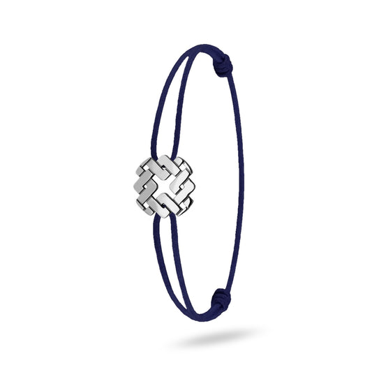 Bracelet cordon nylon marine bijou Armurus finition palladium