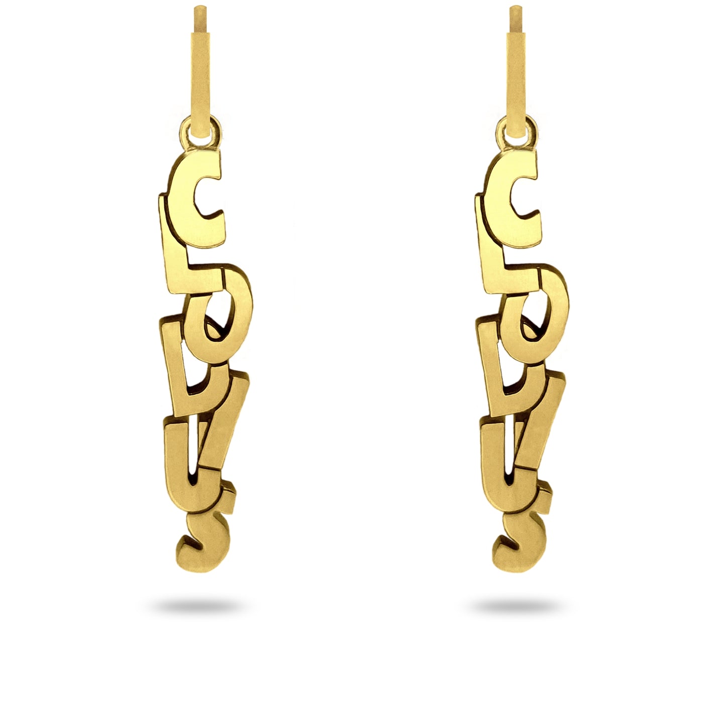 Boucles d'oreilles modèle Tague finition or