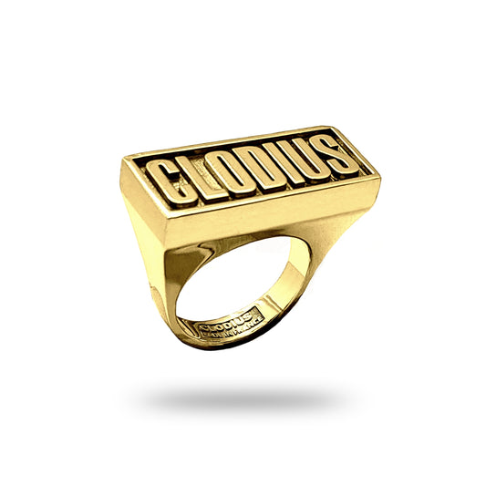 Chevalière tague finition or