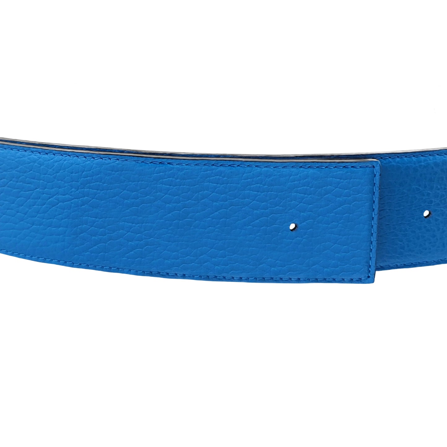 Lanière 45 mm en cuir réversible bleu