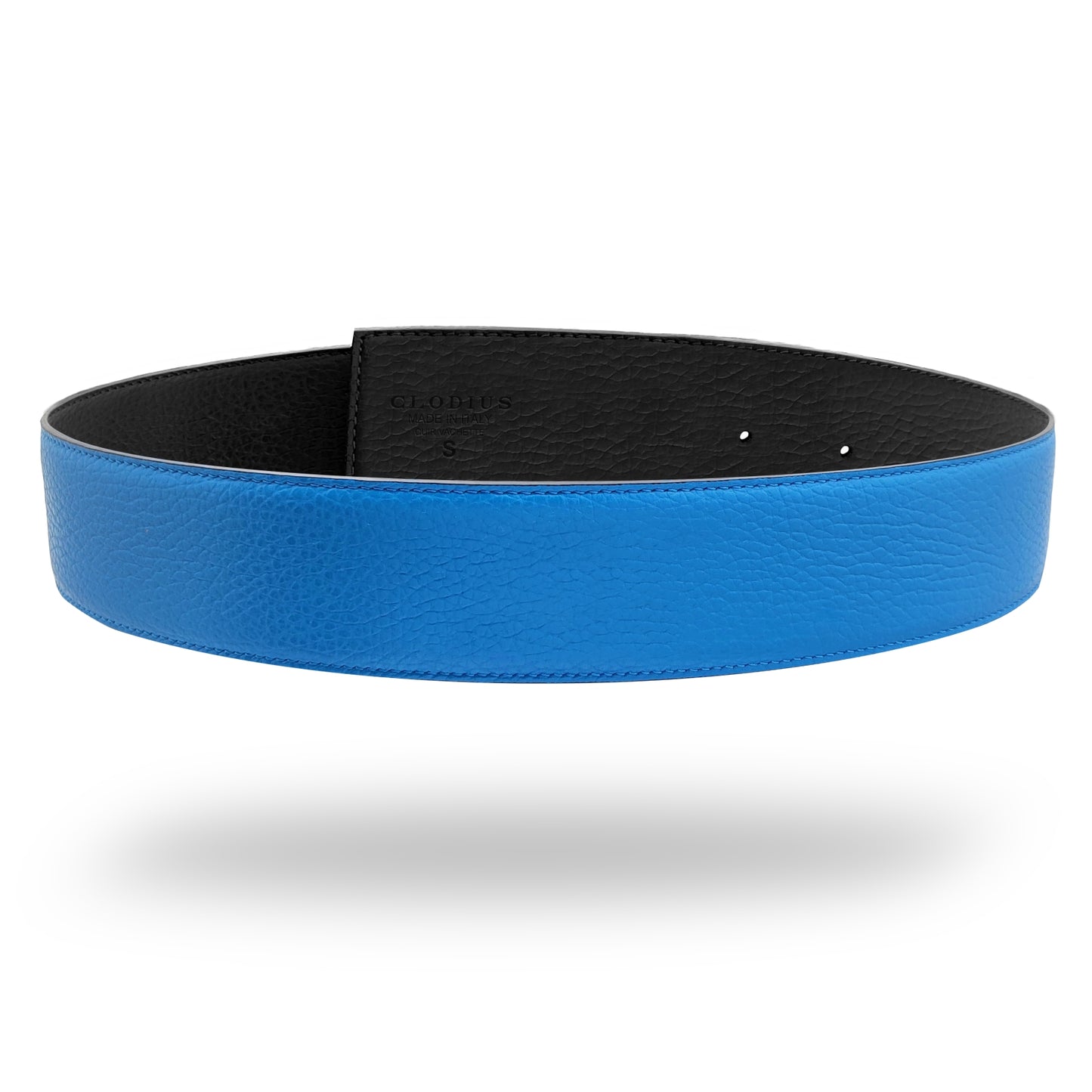 Lanière 45 mm en cuir réversible bleu