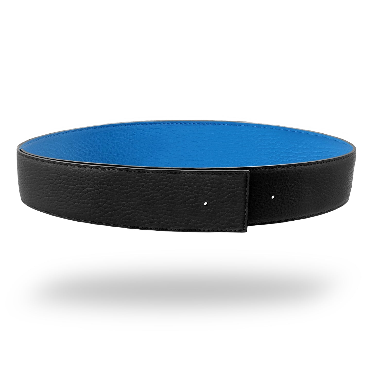 Lanière 45 mm en cuir réversible bleu
