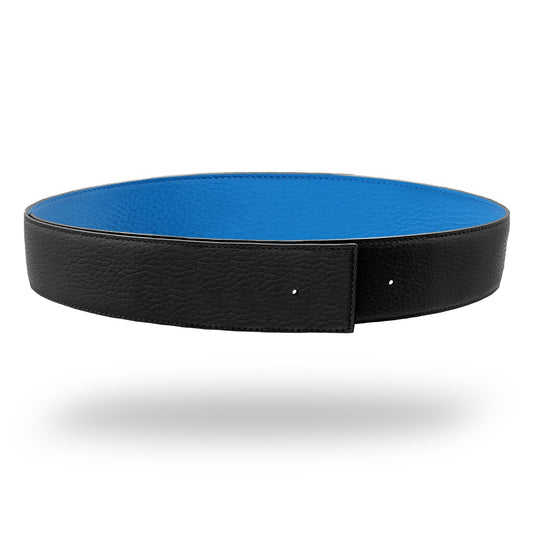 Lanière 45 mm en cuir réversible bleu