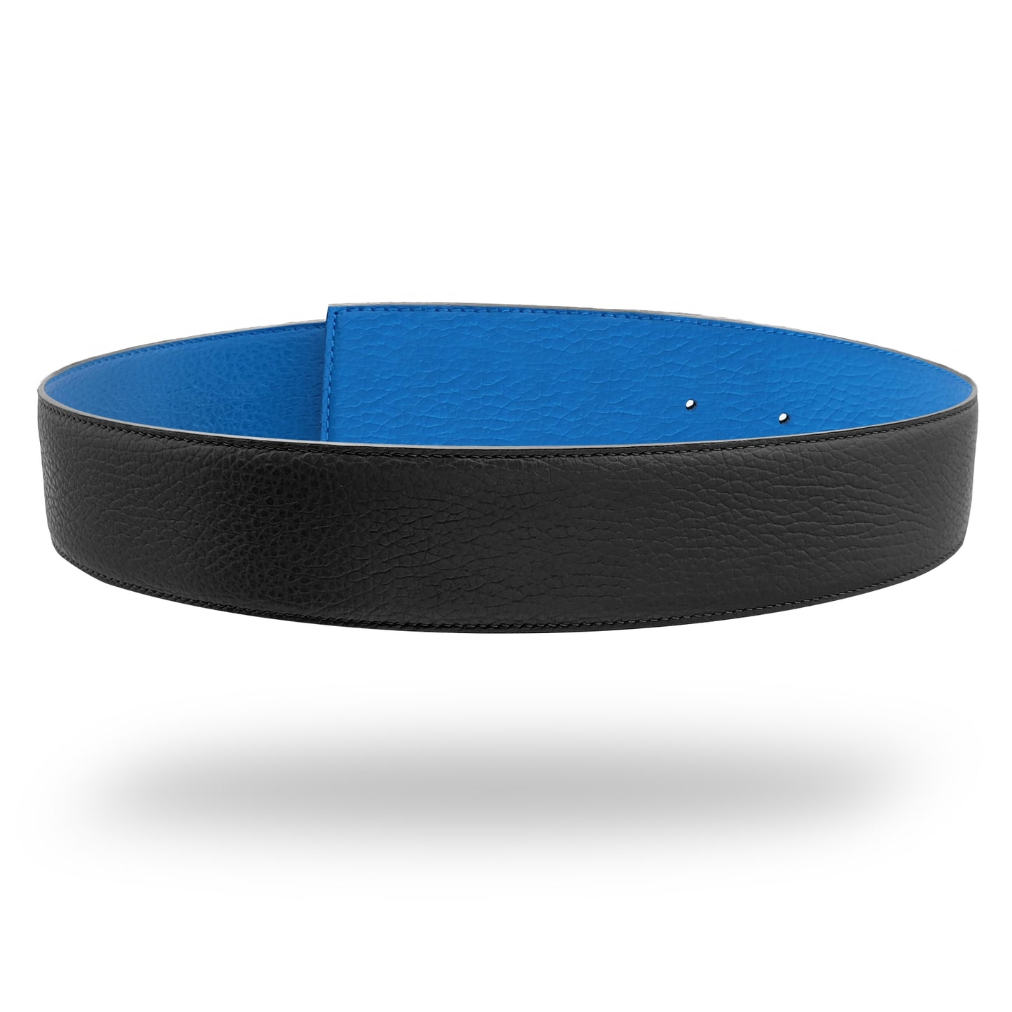 Lanière 45 mm en cuir réversible bleu