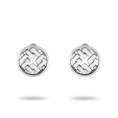 Boucles d'oreilles petite modèle Clodius finition palladium