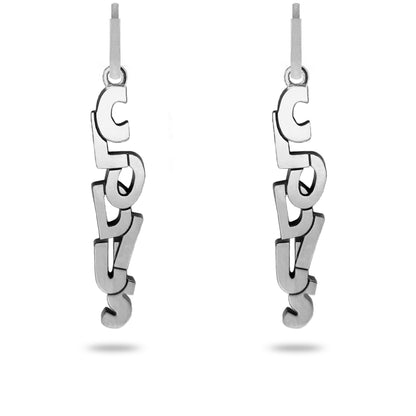 Boucles d'oreilles modèle Tague finition palladium