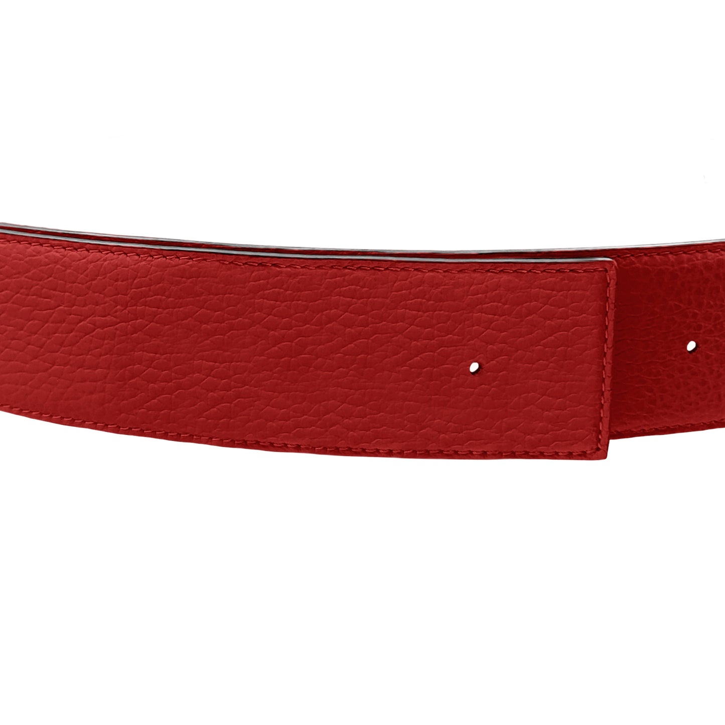 Lanière 45 mm en cuir réversible rouge